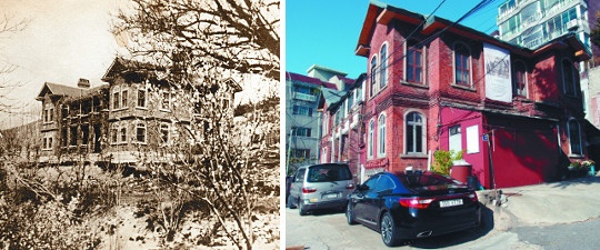 1919년 3·1독립운동을 전 세계에 알린 미국 AP통신사 특파원 앨버트 테일러가 살았던 딜쿠샤의 옛 모습(왼쪽 사진)과 현재. 서울시 제공
