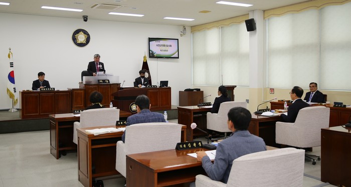 서천군의회, 제308회 임시회 장면.(사진= 서천군의회)