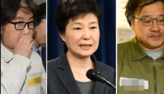 ▲ 재판중인 (왼쪽부터 최순실, 박 전대통령,안종범) 뉴스영상캐처