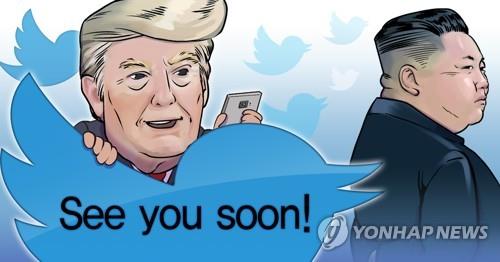 트럼프, 김정은에게 협상 촉구 트윗