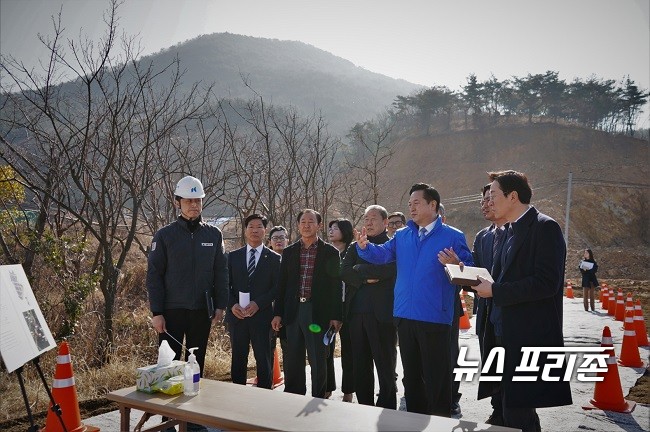 김 의원, 예비후보 등록 후 첫 일정으로 양산 웅상지역 월라산업단지 조성현장 방문