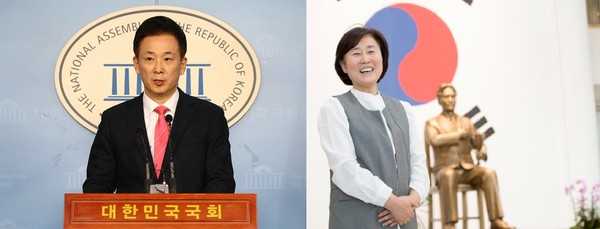 윤봉길 의사 장손녀 윤주경과 유영하 변호사모습