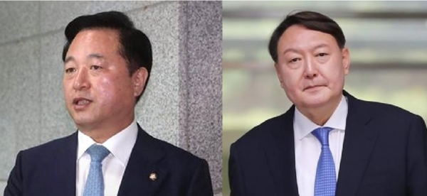사진은  더불어민주당 김두관 의원(왼쪽)과 윤석열 검찰총장(오른쪽)  ⓒ 연합뉴스