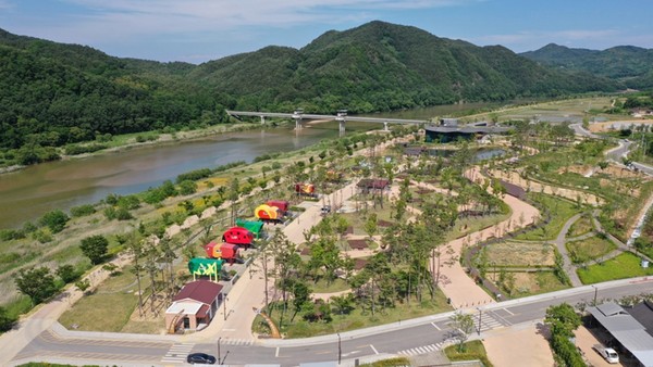 7월10일부터 개장되는 삼강나루 캠핑장 모습/Ⓒ예천군청