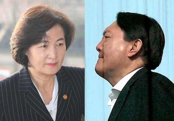 사진은 추미애 법무부장관(왼쪽)과 윤석열 검찰총장(오른쪽) ⓒ 연합뉴스