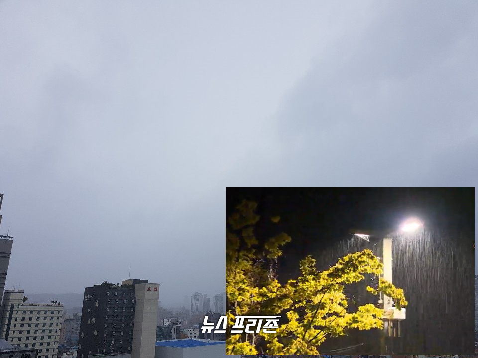3일, 제9호 태풍 '마이삭'으로 인하여 전국이 흐리고 강풍에 많은 비가 내리고있다. ⓒ 김소영기자