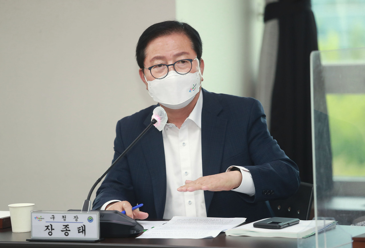 대전 서구(구청장 장종태)는 25일 청사 장태산실에서 민선 7기 3년 성과 보고회를 개최했다./ⓒ서구청
