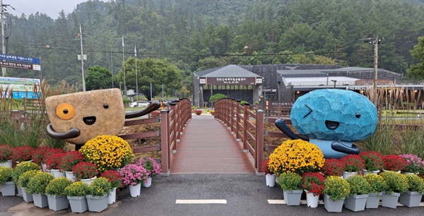 포천시(시장 박윤국)은 한탄강 세계지질공원센터가 가을꽃으로 단장했다고 6일 밝혔다. 사진제공=포천시청