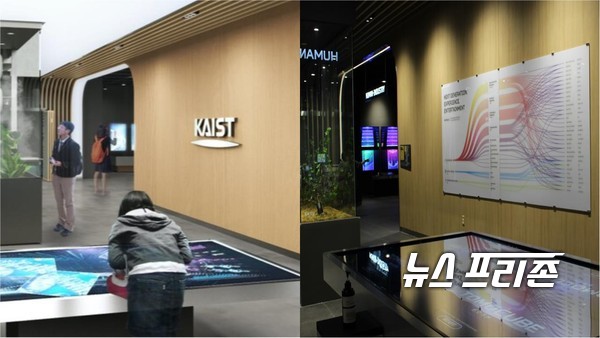 신세계백화점의 ‘KAIST’ 명칭 사용과 관련한 예약 시스템 홍보 사진(우측)과 넥스페리움 현장 사진(좌측) 비교(사진=이기종 기자·신세계백화점)