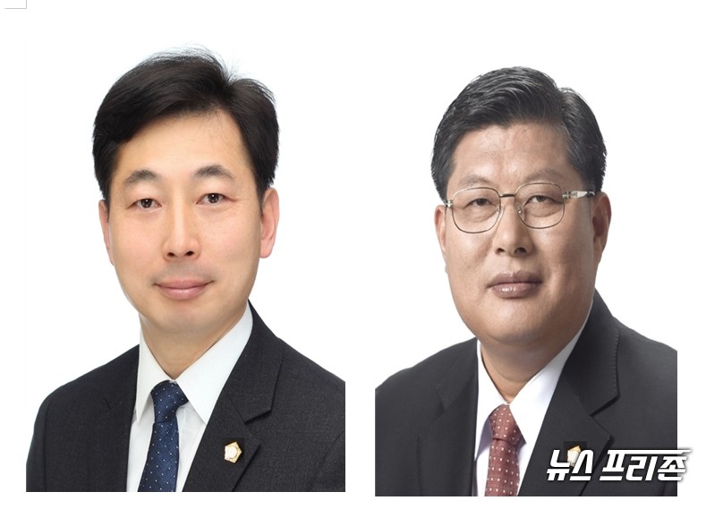 왼쪽부터 김정훈 의원, 김충호 의원.(사진=보령시의회)