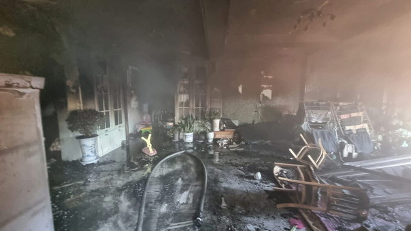 28일 낮 12시 21분쯤 충남 태안군 안면읍 중장리 한 단독주택에서 불이 나 1시간만에 꺼졌다.(사진=태안소방서)