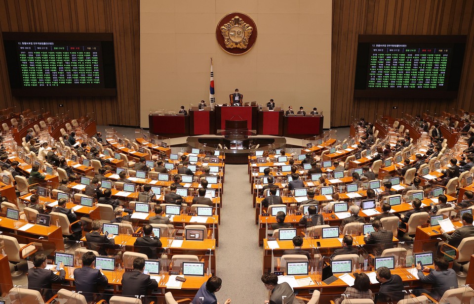 국회는 지난 5일 오후 본회의를 열고 '자율방범대 설치 및 운영에 관한 법률안'을 가결했다. (사진=국회사진기자단)