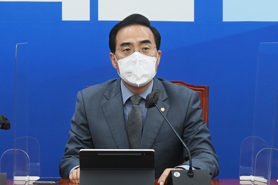 박홍근 더불어민주당 원내대표가 26일 국회에서 열린 정책조정회의에서 발언하고 있다. (사진=국회사진기자단)