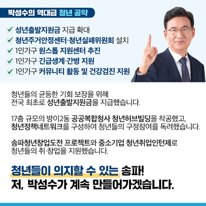 (사진=박성수 송파구청장 후보 선거캠프 )