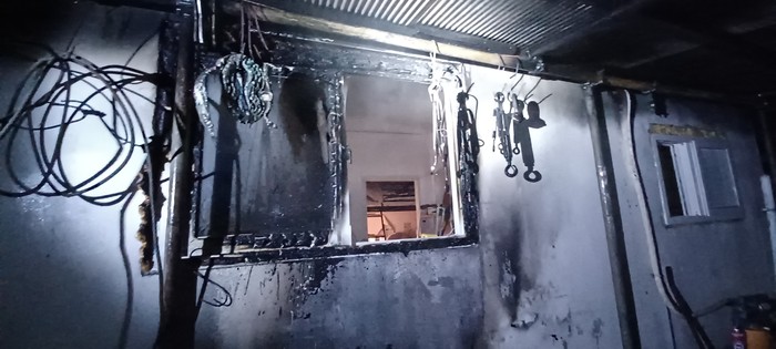 9일 새벽 3시 13분 벌교읍 벌교리 한 주택에서 화재가 발생했으나 소화기로 화재를 초기 진압했다(사진=보성소방서)