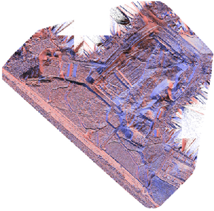 정보통신기술을 이용해 분석한 우수의 흐름 등 3D 맵핑 데이터. (자료=SM그룹)