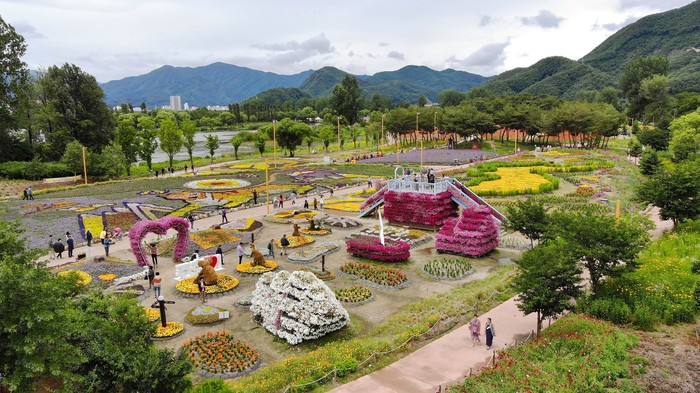 가평군의 대표 관광명소인 자라섬 남도 꽃 정원(사진=가평군청)