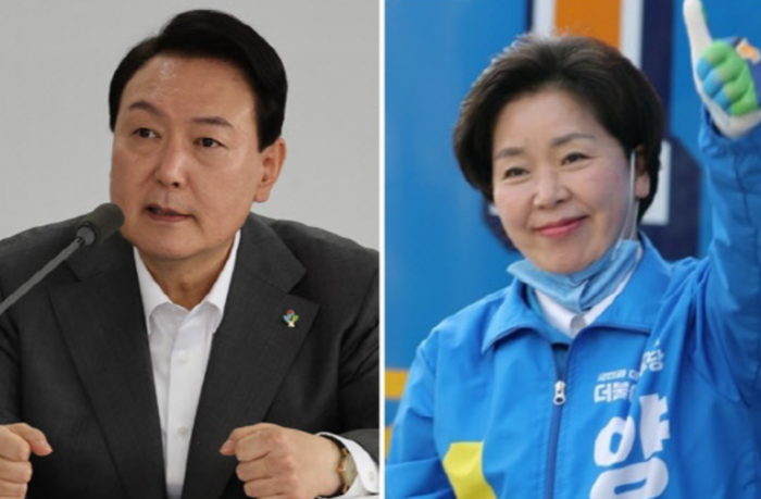 윤석열 대통령(왼쪽)과 양향자 무소속 의원(오른쪽) 사진=연합뉴스