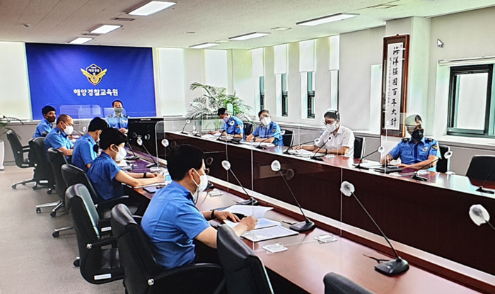 해양경찰교육원이 을지연습 준비 보고회를 개최했다.