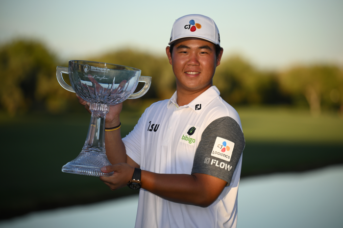 CJ대한통운 소속 김주형 선수가 20세 3개월 나이에 PGA 2승을 달성했다. (사진=CJ대한통운)