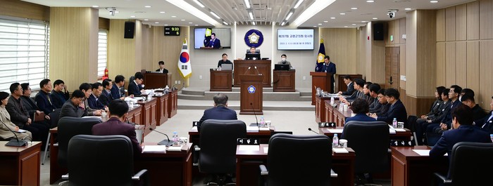 경북 고령군의회가 2023년 새해 첫 임시회 개회식을 본회의장에서 지난 1일 개최하고 있다.(사진=고령군) 