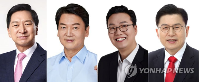 왼쪽부터 김기현, 안철수,천하람,황교안 당대표 후보(사진=연합뉴스)