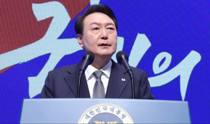 지난  1일, 윤석열 대통령이 3.1절 기념사를 하고 있다.(사진=연합뉴스)