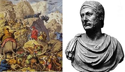 기원전 218년, 제2차 포에니 전쟁이 시작, 이 전쟁은 기원전 201년까지 계속되었고 전쟁이 시작되자 한니발은 보병 9만 명, 기병 1만 2천 명, 코끼리 37마리의 대군을 거느리고 원정에 나서며 누구도 생각하지 못한 길을 통해 이탈리아로 가기 위해서다. 그 길은 바로 알프스 산맥을 넘는 것.