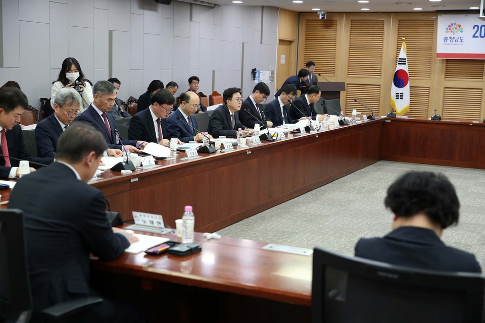 도는 20일 서울 국회의원회관 제2세미나실에서 지역 국회의원 초청 정책설명회를 개최했다.(사진=충남도청)