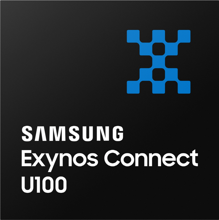 삼성전자가 21일 공개한 UWB(Ultra-Wideband, 초광대역) 기반 근거리 무선통신 반도체 '엑시노스 커넥트(Exynos Connect) U100' 제품 이미지 (사진=삼성전자)