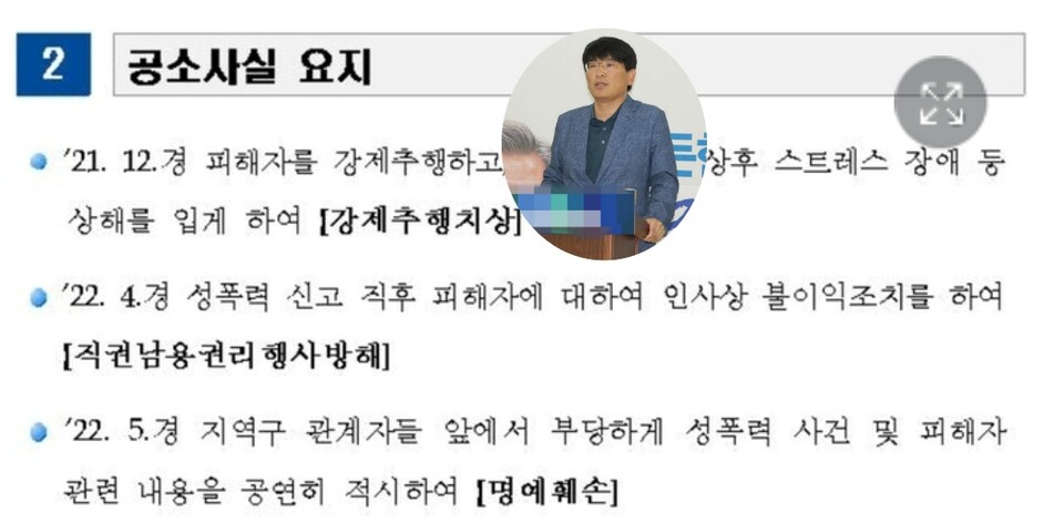 박완주 국회의원(가운데)과 성추행 혐의 등 공소사실 요지(사진=김형태 기자).