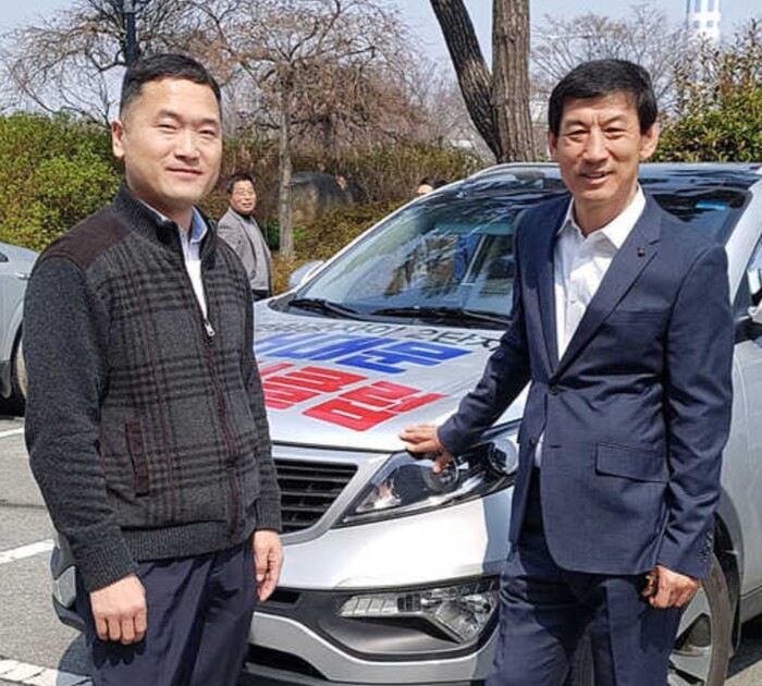 조흥전관장과 나동길 전 대표팀감독(우측).