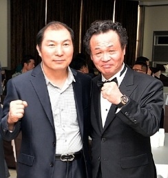 WBA 밴텀급 챔피언 박찬영(좌측)과 장정구챔프.