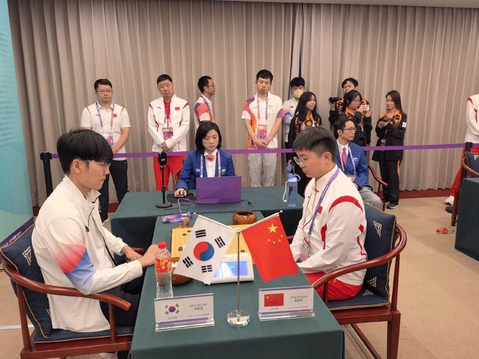 제19회 항저우 아시안게임 바둑 남자단체전 결승.(사진=합천군)