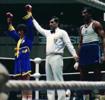 1982년 뉴델리 아시안게임 우승자 홍기호(좌측)