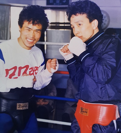 장정구와 도전자 오하시 (우측)