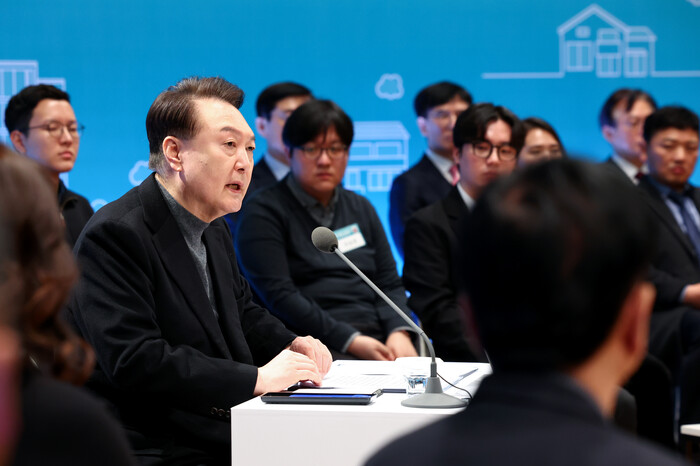 윤석열 대통령이 10일 경기 고양시에서 열린 민생토론회에서 발언하고 있다.(사진=연합뉴스)