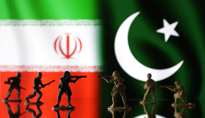 이란과 파키스탄의 충돌을 형상화한 일러스트(사진=로이터, 연합뉴스)