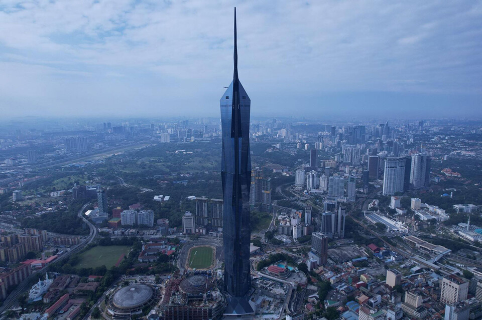 세계 2위 높이 건물 '메르데카 118' 전경[삼성물산 제공]