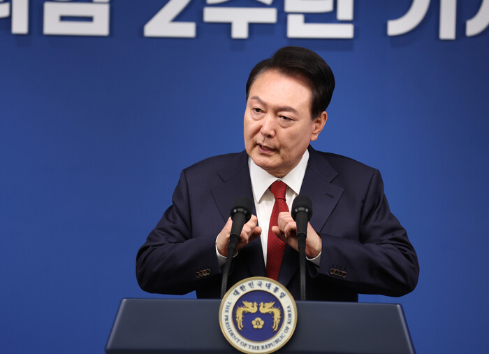 9일 기자회견하는 윤석열 대통령(사진=연합뉴스)