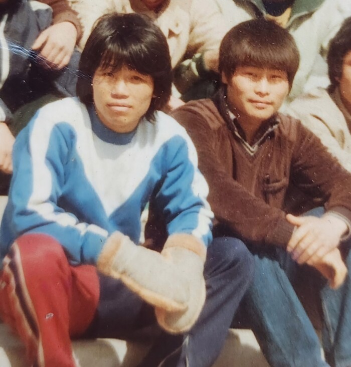 한국체대 재학시절 장흥민과 김종원 관장(우측)