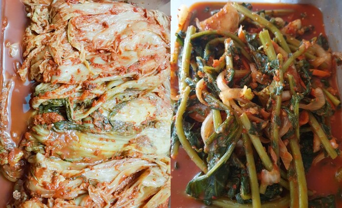 익은 김치 모습