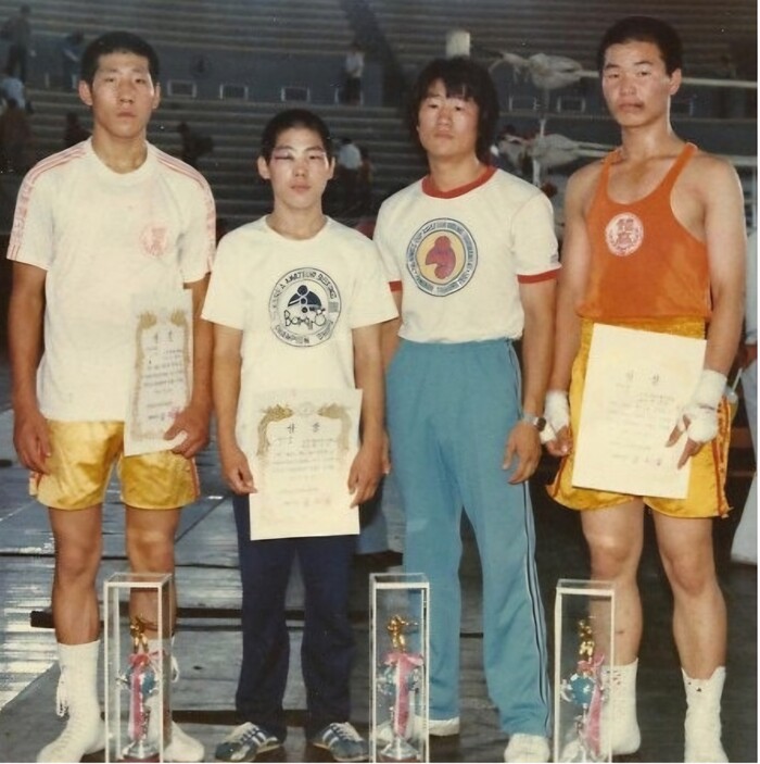 제32회 학생선수권 종합우승의 주역 이철승(좌측)