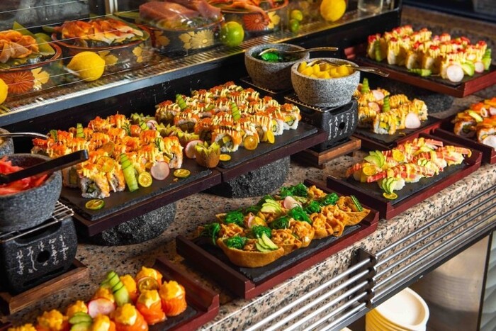 푸티안 중국내 식당의 진열모습