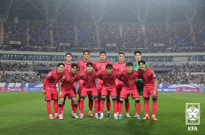 지난 4차전 이라크전에 출전한 홍명보호(사진제공=대한축구협회)