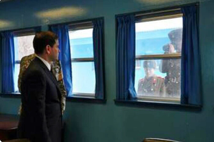 판문점을 방문한 루비오 상원의원. (사진=루비오 의원 엑스 갈무리)