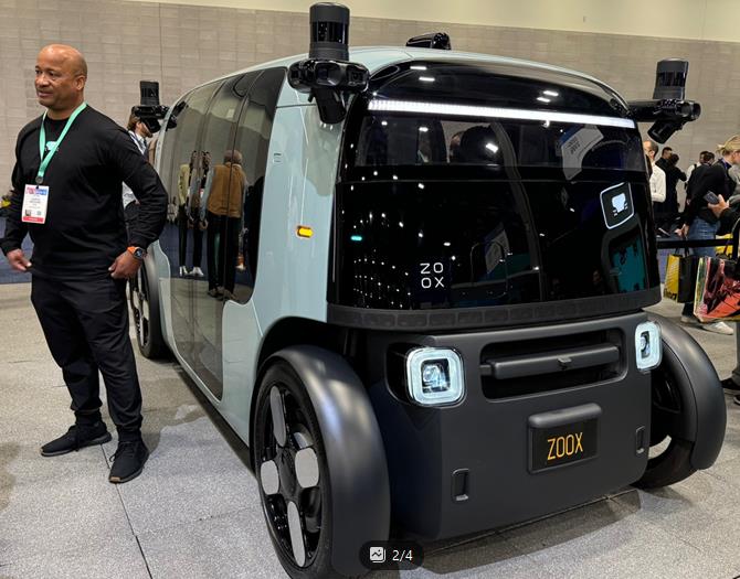 아마존 죽스가 전시한 완전자율주행 차량. (사진=연합뉴스)