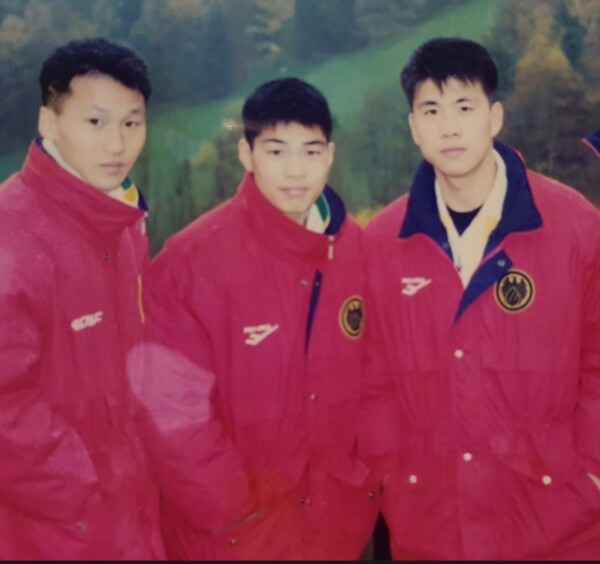 상무시절의 임덕민(왼쪽부터), 차관철, 정수연 선수. 