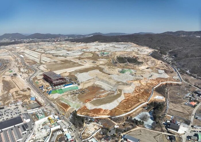 SK하이닉스 용인 반도체 클러스터 1기 팹 건설 현장. (사진=SK하이닉스 뉴스룸 갈무리)