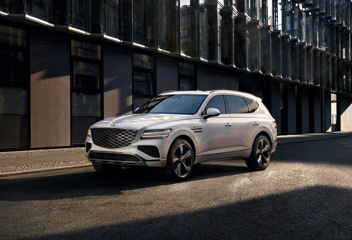 미국 고속도로 안전보험협회 평가에서 5년 연속 TSP+ 등급을 받은 제네시스 GV80. (사진=현대차그룹 제공)